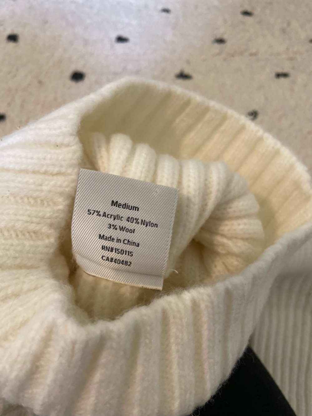 Varley Cream Ribbed Knit sweater - Picture 4 of 7